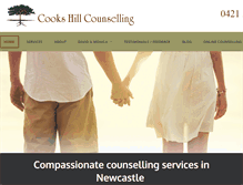 Tablet Screenshot of cookshillcounselling.com.au